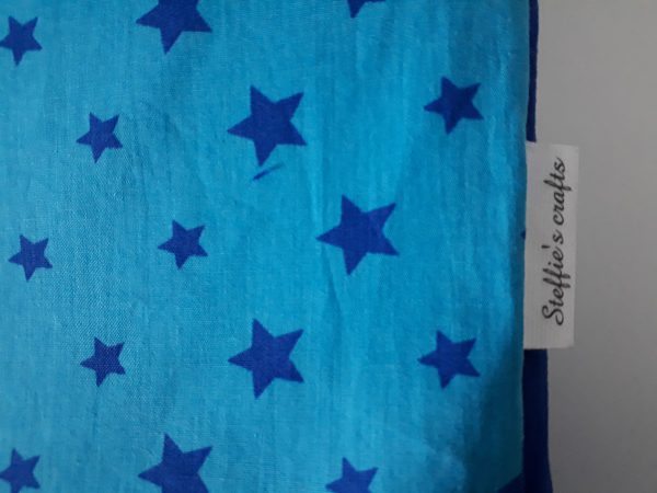 Aankleedkussenhoes van katoen blauw met ster - Afbeelding 5