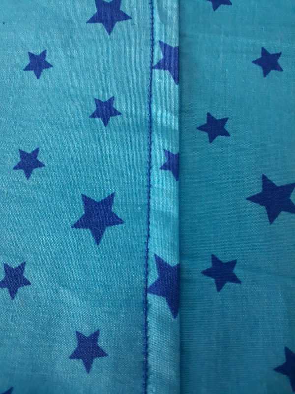 Aankleedkussenhoes van katoen blauw met ster - Afbeelding 2