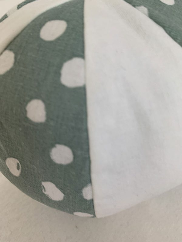 Bal stof oud groen met wit - Afbeelding 3