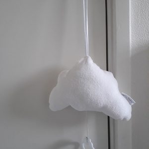 Muziekdoosje wolk wit badstof