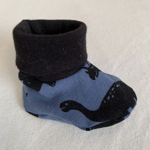 Nicu slofjes zwart met dino