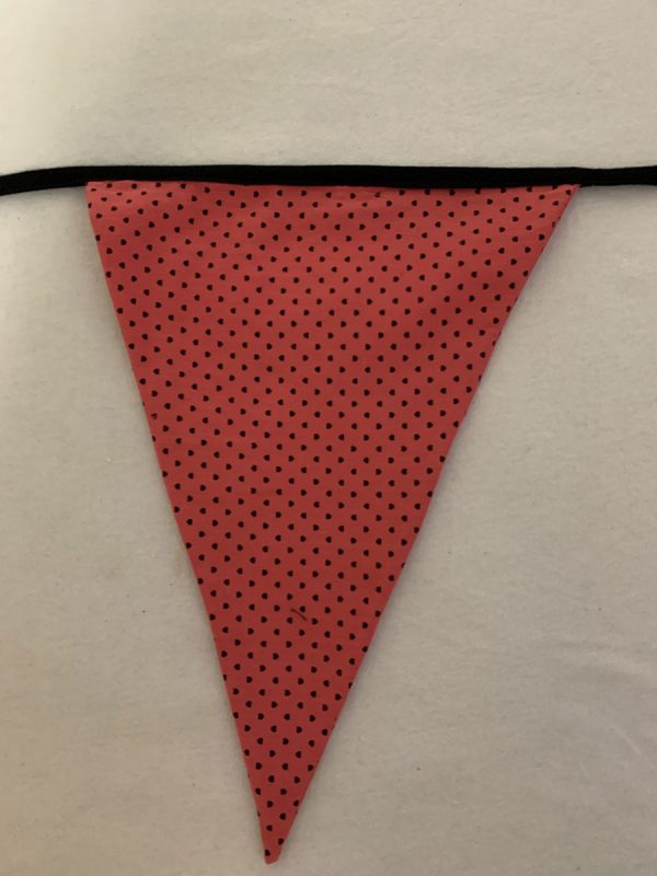 Vlaggenlijn punt vlag roze blauw met zwart hart - Afbeelding 3