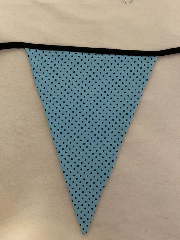 Vlaggenlijn punt vlag roze blauw met zwart hart - Afbeelding 2
