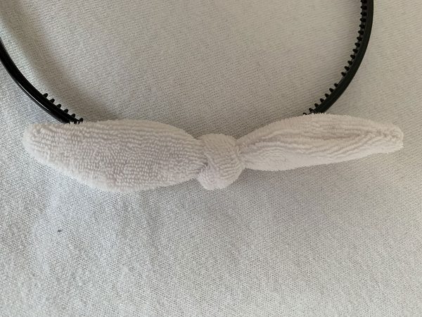 Haarband met losse strik wit - Afbeelding 2