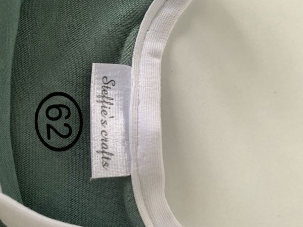 Jurkje met korte mouwen oudgroen met witte stippen - Afbeelding 5