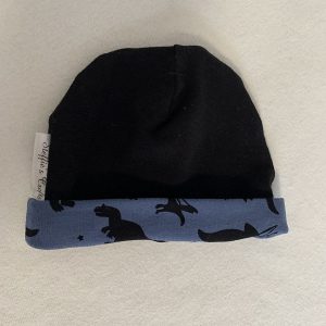 Nicu mutsje zwart met dino