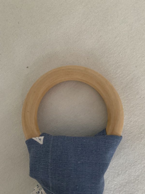 Bijtring konijnenoren blauw wit ster - Afbeelding 2