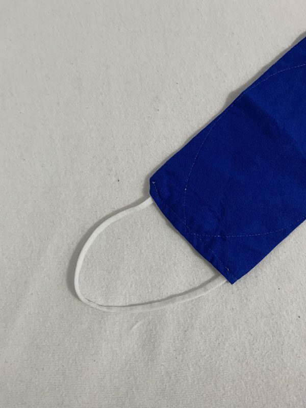 Mondkapje brildragers - blauw uni - Afbeelding 2