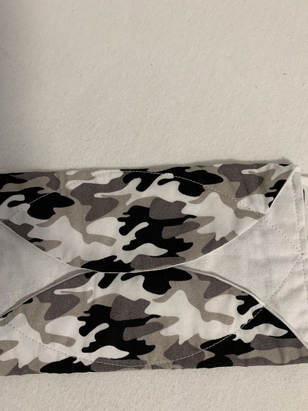 Mondkapje brildragers - camouflage zwart wit grijs - Afbeelding 4