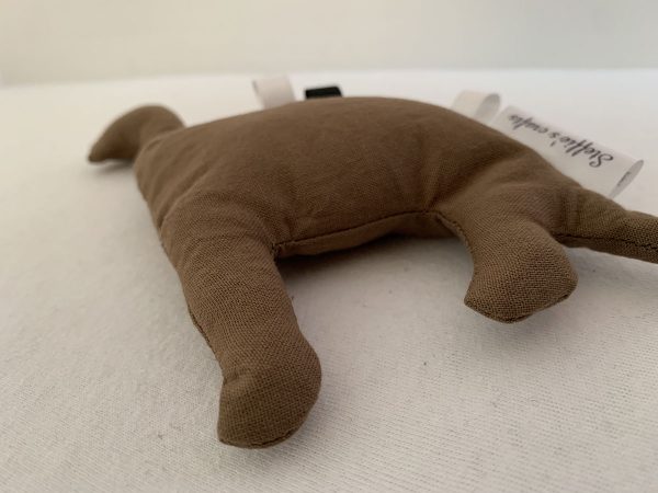 Labelknuffel dino bruin - Afbeelding 3