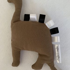 Labelknuffel dino bruin