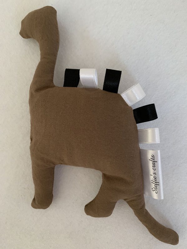 Labelknuffel dino bruin