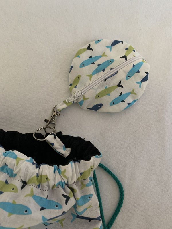 Sleutelhanger portemonneetje rond visjes - Afbeelding 5