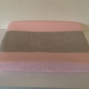Aankleedkussen-elastiek-roze-grijs-1