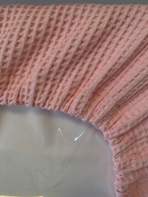Aankleedkussenhoes 2 kleuren licht roze licht grijs - Afbeelding 4