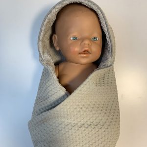 Badcape licht grijs