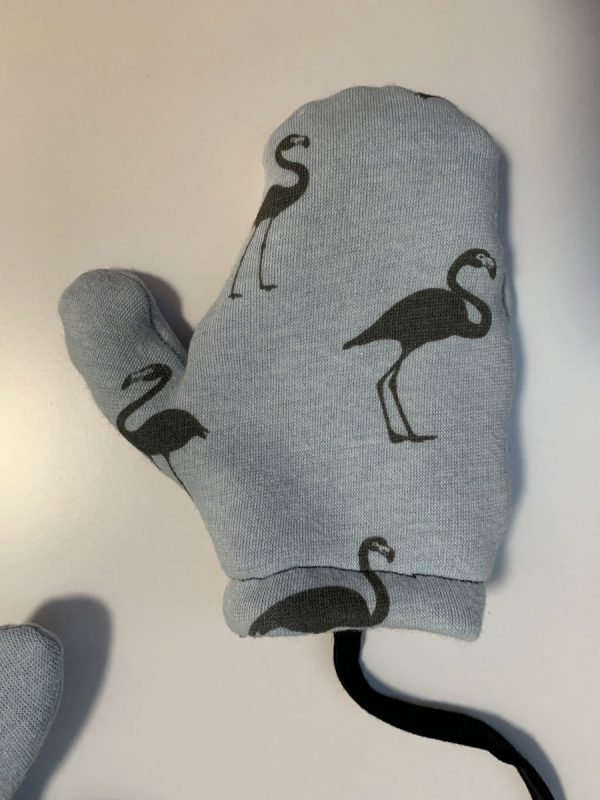 Winterwanten blauw flamingo - Afbeelding 2