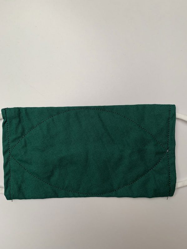 Mondkapje brildragers - uni donker groen - Afbeelding 2