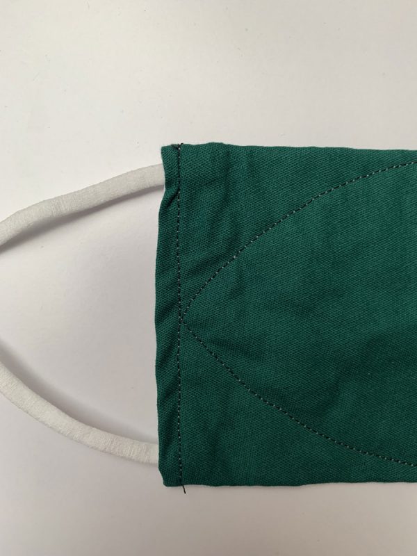 Mondkapje brildragers - uni donker groen - Afbeelding 3