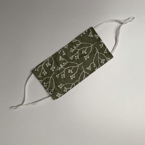 Mondkapje brildragers - twijgjes oud groen