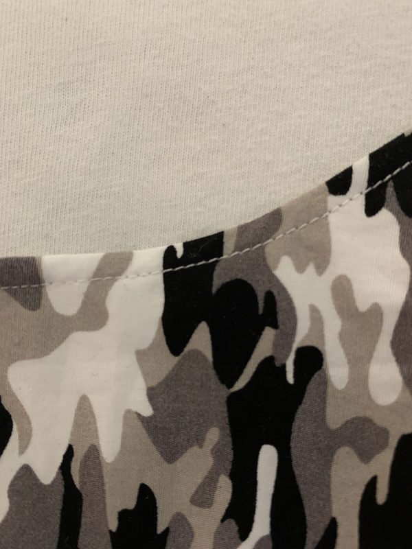 Mondkapje standaard - camouflage zwart wit grijs - Afbeelding 3