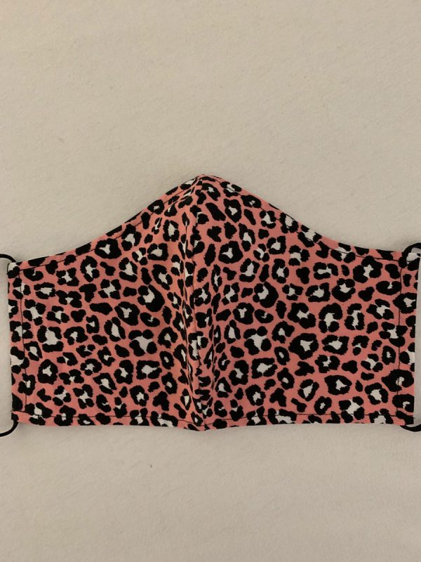 Mondkapje standaard - panterprint roze - Afbeelding 2