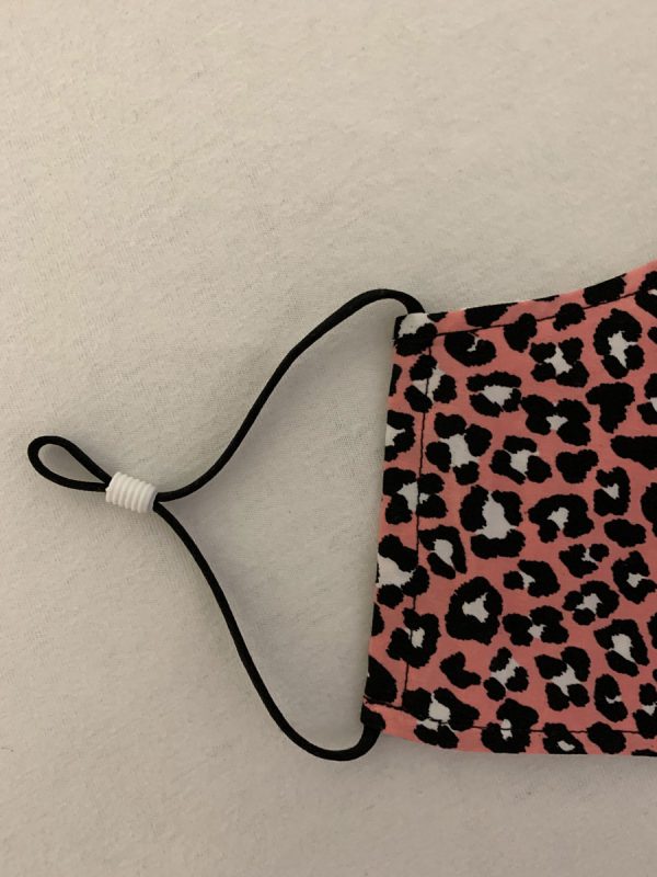 Mondkapje standaard - panterprint roze - Afbeelding 3