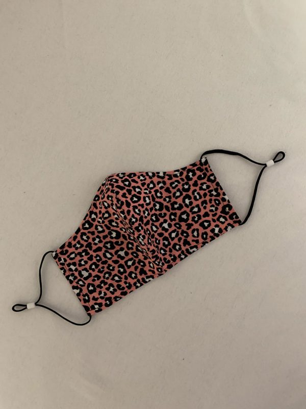 Mondkapje standaard - panterprint roze