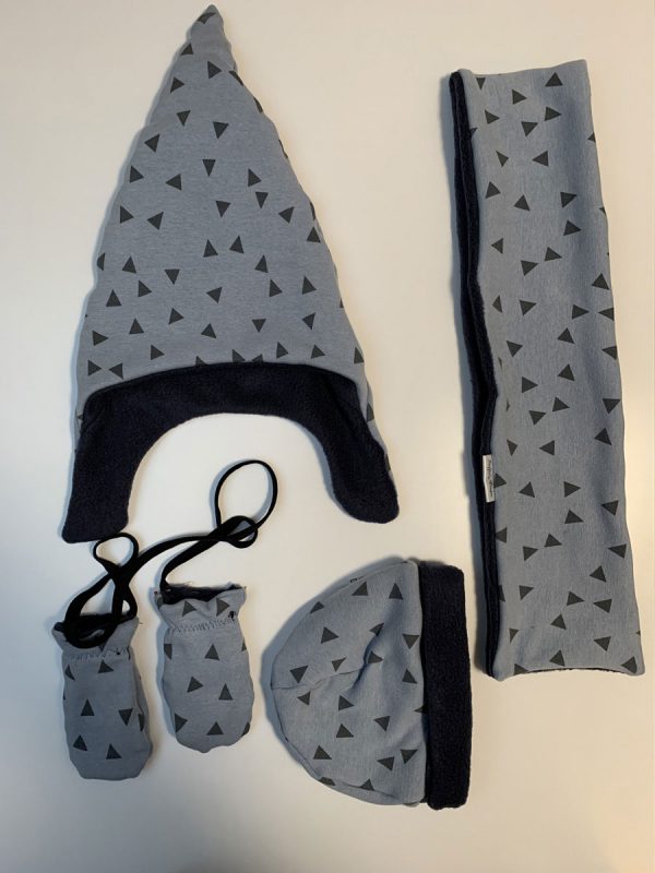 Winterpuntmuts blauw driehoek - Afbeelding 4