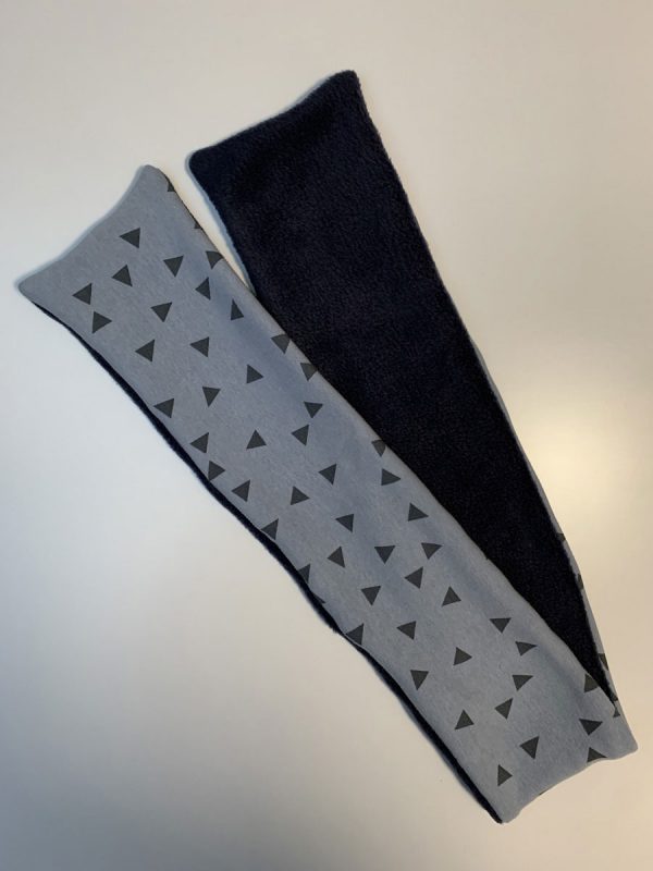 Wintersjaal blauw driehoek