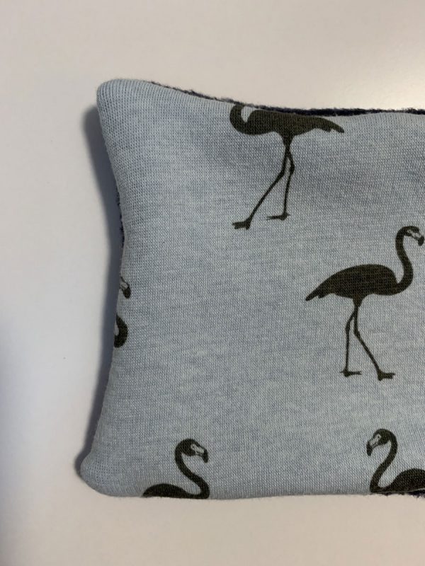 Wintersjaal blauw flamingo - Afbeelding 2