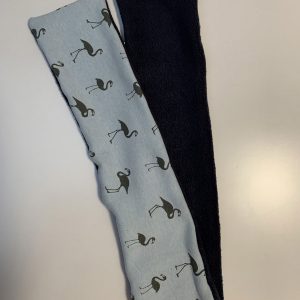 Wintersjaal blauw flamingo