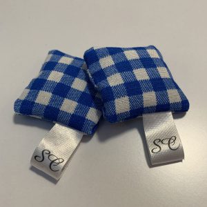 Verwarmings- en koelingskussen wanten boerenbont blauw