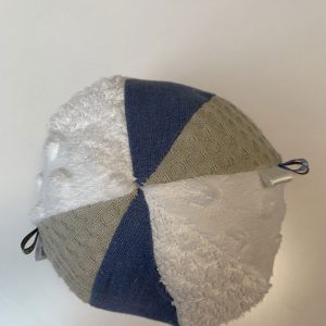 Bal stof blauw licht grijs wit