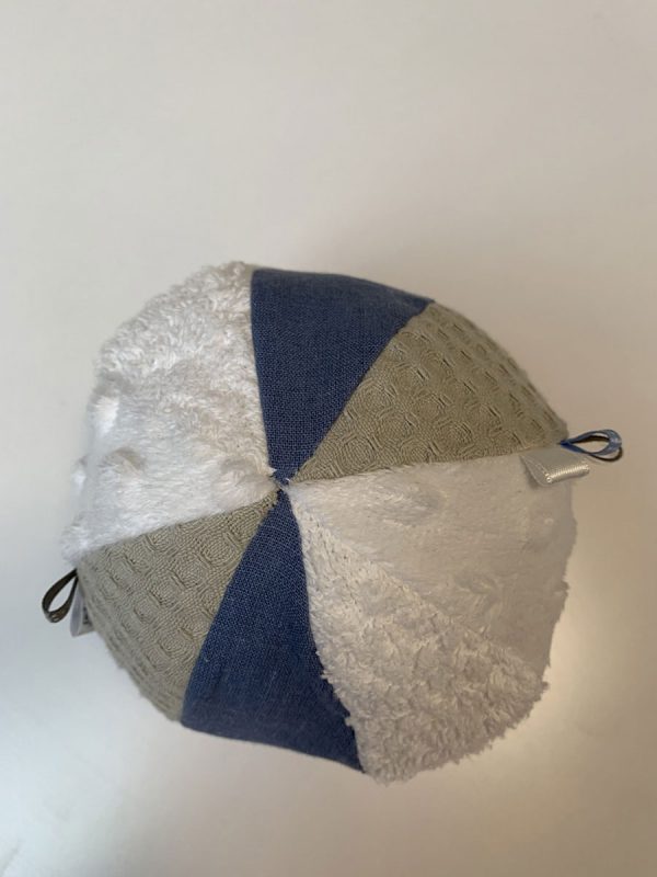 Bal stof blauw licht grijs wit