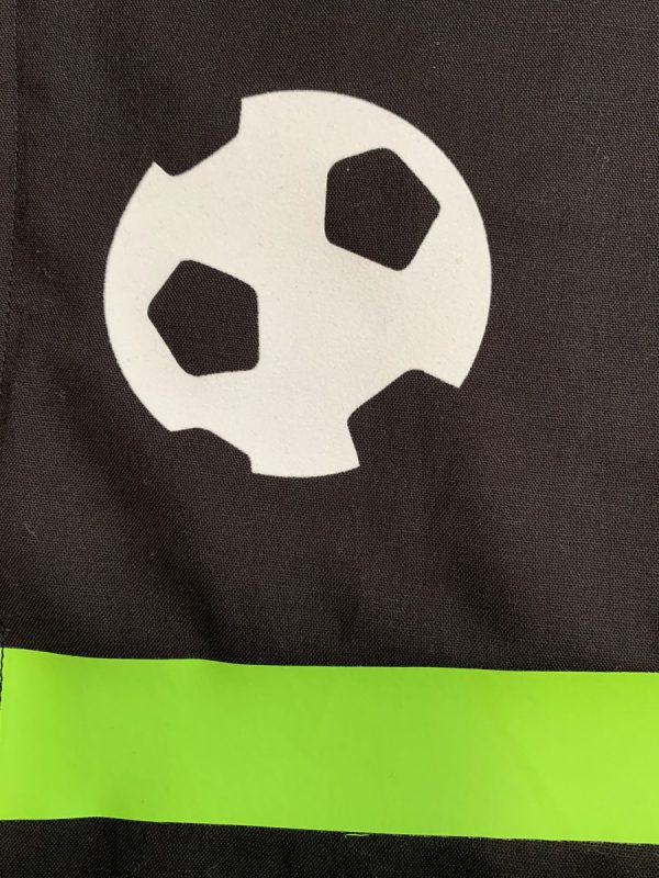 Placemat enkelzijdig zwart voetbal - Afbeelding 3