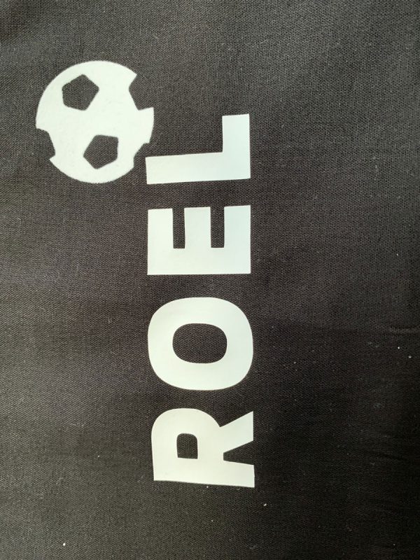 Placemat enkelzijdig zwart voetbal - Afbeelding 2