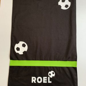 Placemat dubbelzijdig zwart voetbal