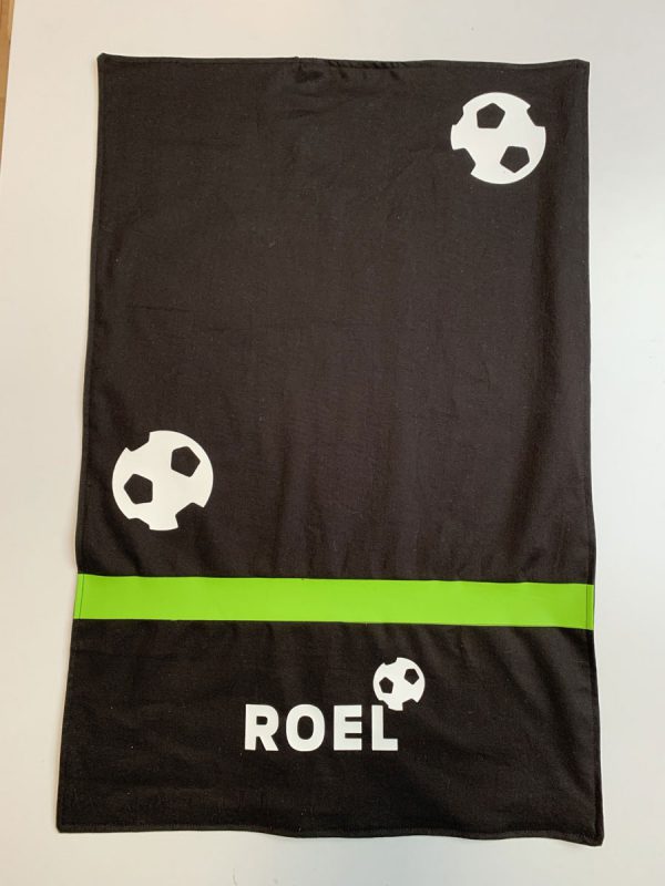Placemat enkelzijdig zwart voetbal