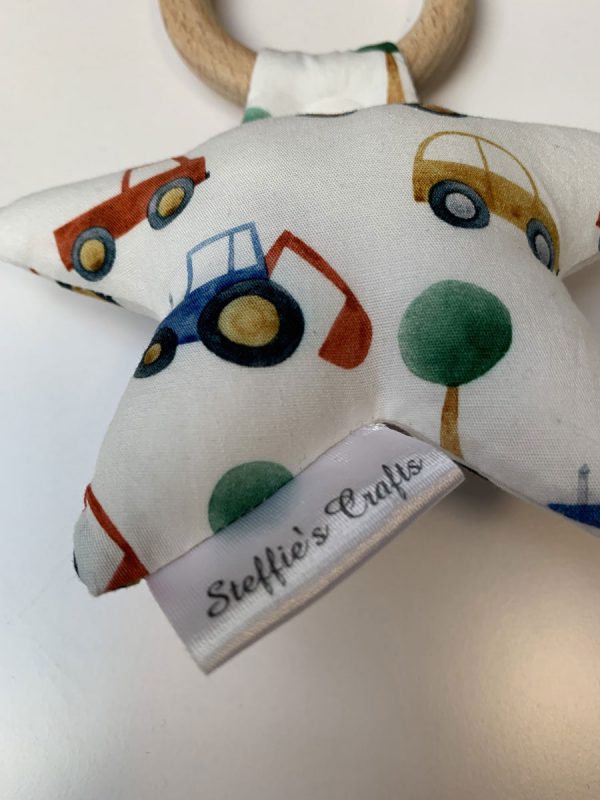 Rammelaar bijtring ster auto wit - Afbeelding 3