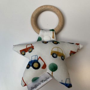 Rammelaar bijtring ster auto wit