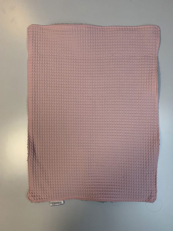 Dekentje licht roze licht grijs