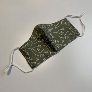 Mondkapje standaard- oud groen twijgjes
