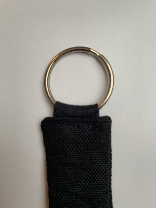 Sleutelhanger canvas uni zwart - Afbeelding 4