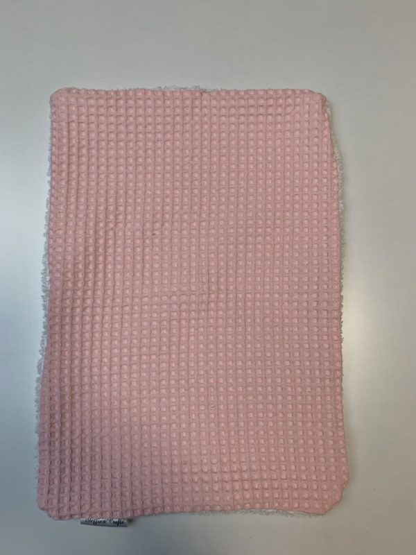 Spuugdoekje wit licht roze
