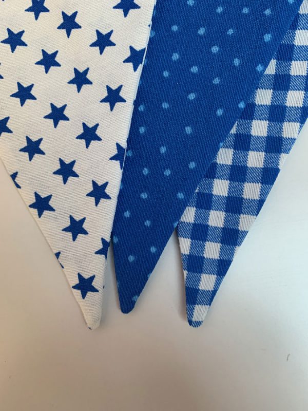 Vlaggenlijn punt ster, boerenbont en stip blauw - Afbeelding 2