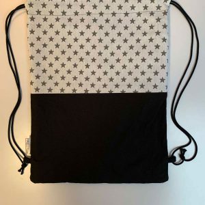 Tas met trektouwtjes zwart met ster