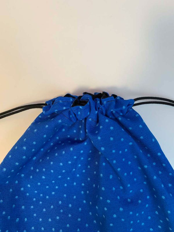 Tas met trektouwtjes zwart met kleur - Afbeelding 2