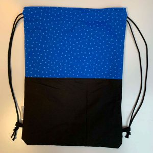 Tas met trektouwtjes zwart met kleur