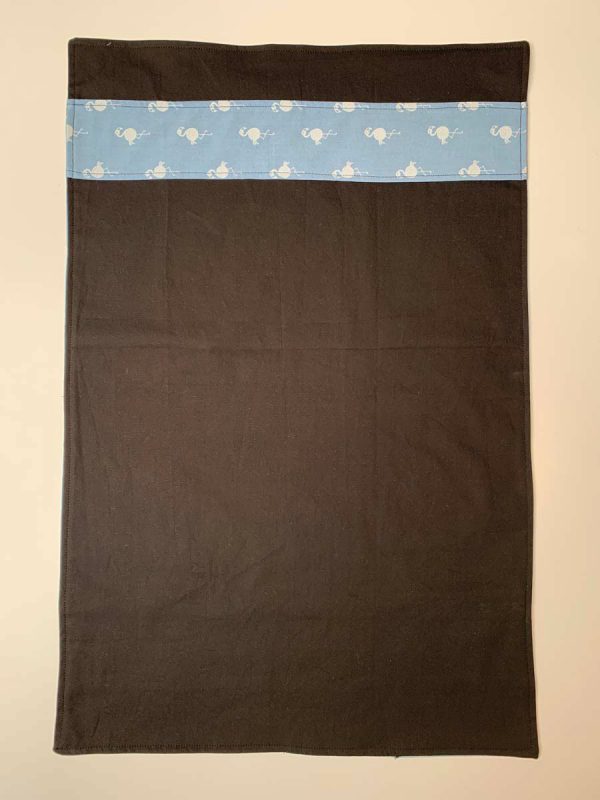 Placemat dubbelzijdig zwart blauw flamingo - Afbeelding 3